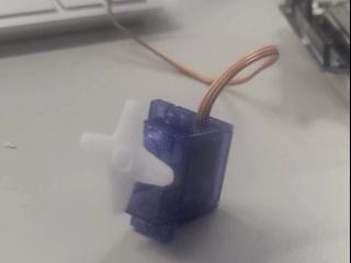 Since the first servo was only limited to 180 degree rotation, it was swapped out for a mini servo with full 360 rotation.